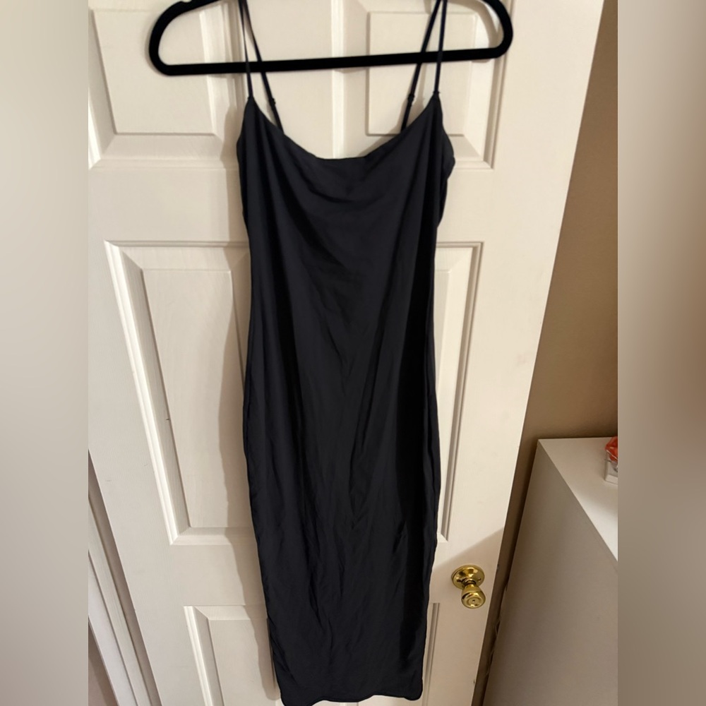 SKIMS Classic Black Slip Dress